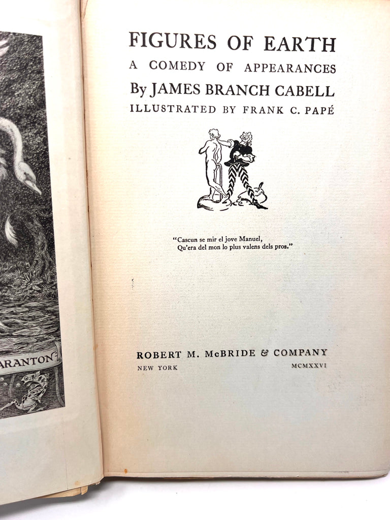 Figures Of Earth A Comedy OF Appearances By James Branch Cabell