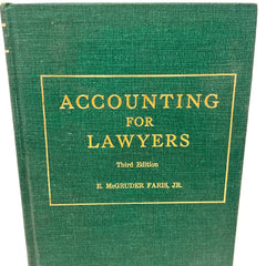 1975 Accounting For Lawyers Third Edition E. Mcgruder Faris Jr.
