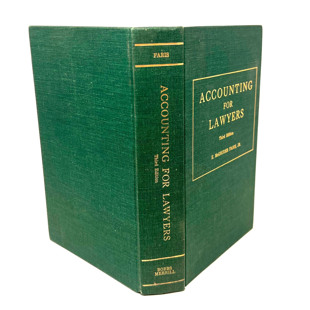 1975 Accounting For Lawyers Third Edition E. Mcgruder Faris Jr.