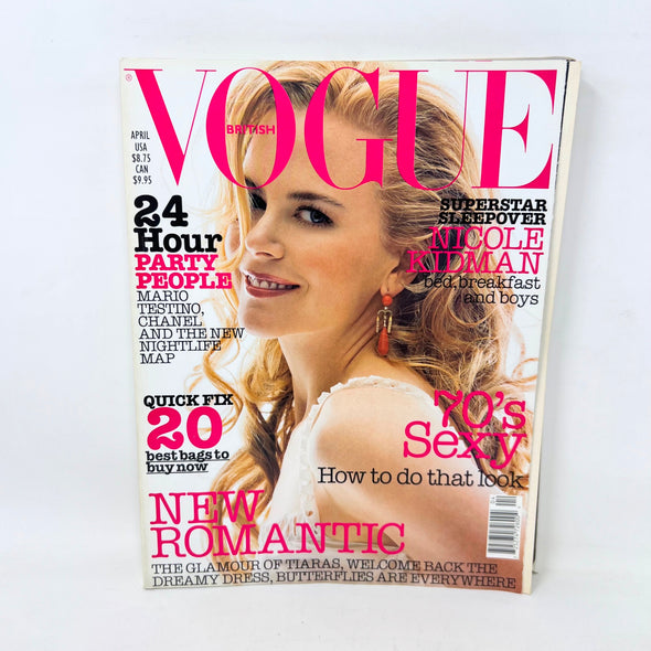 Vogue Magazine British April 2002 Nicole Kidman Cover