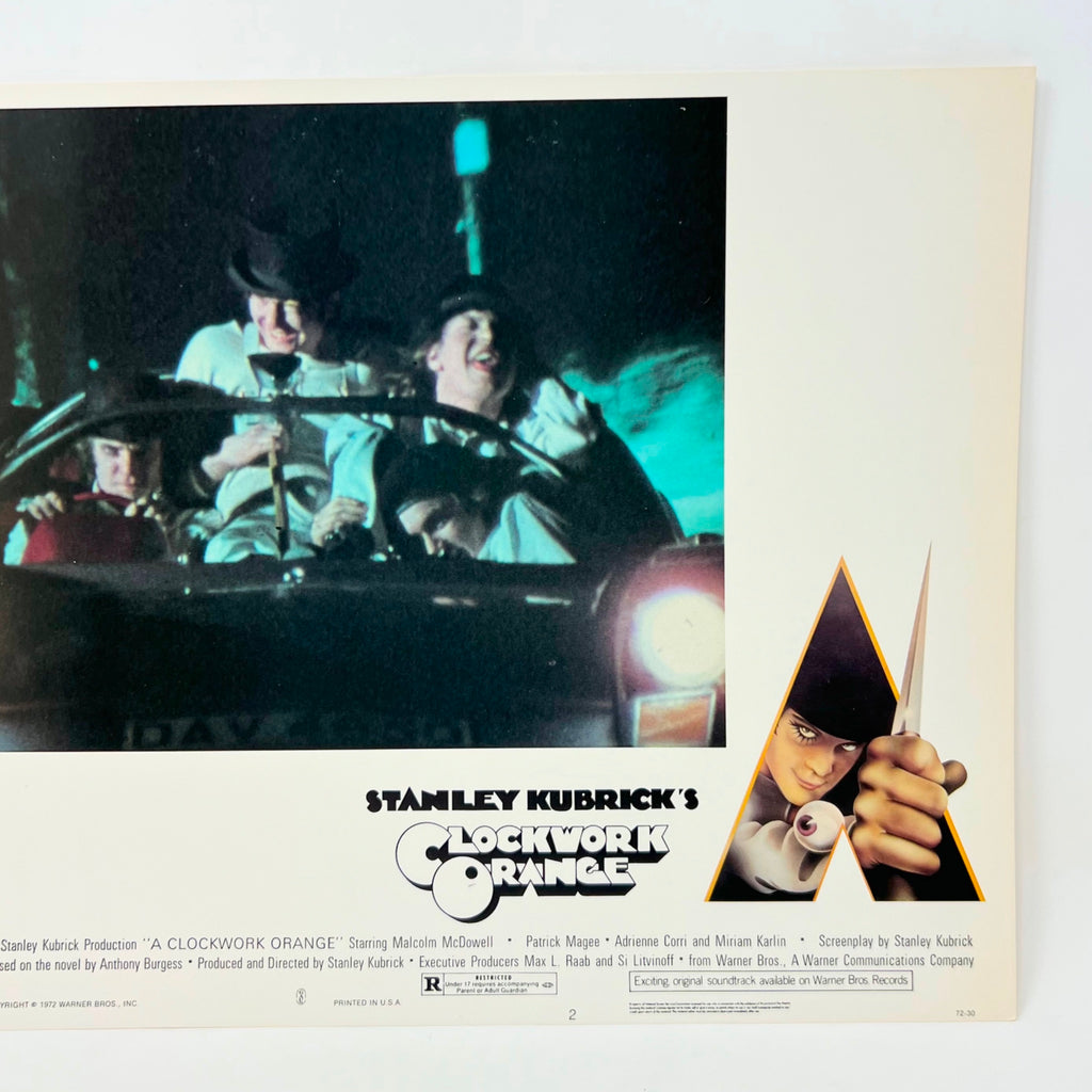 1972 Stanley Kubricks Clockwork Orange Horror Lobby Card Movie Posters No.2
