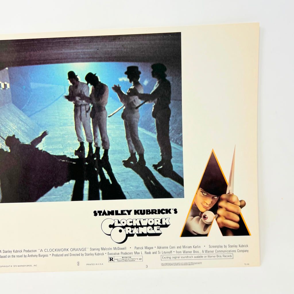 1972 Stanley Kubricks Clockwork Orange Horror Lobby Card Movie Posters No.3