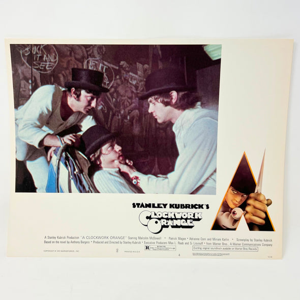 1972 Stanley Kubricks Clockwork Orange Horror Lobby Card Movie Posters No.4