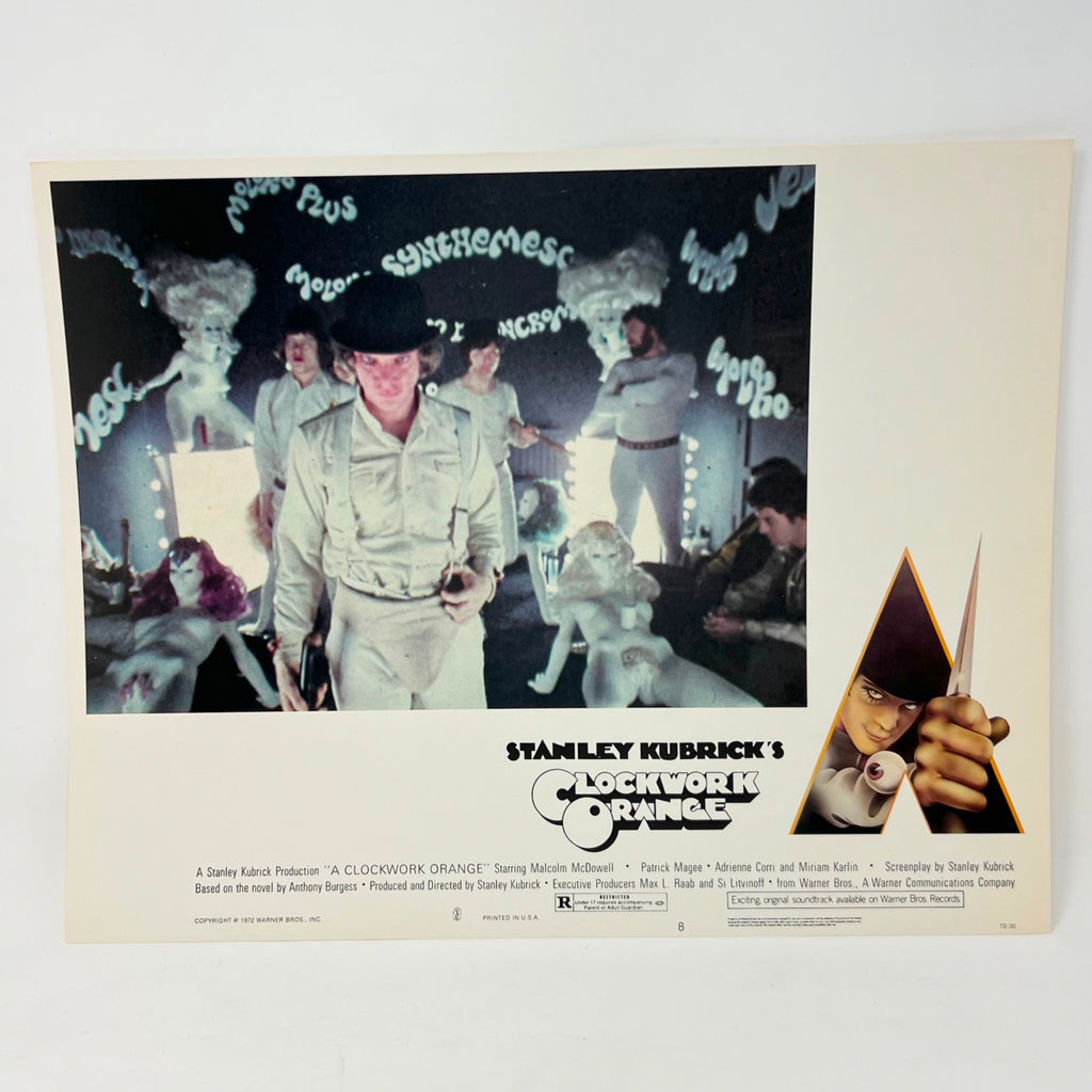 1972 Stanley Kubricks Clockwork Orange Horror Lobby Card Movie Posters No.8
