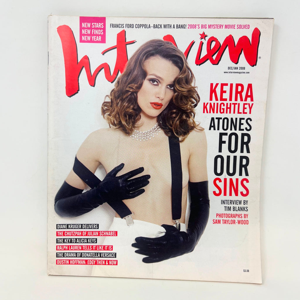 Interview Magazine December 2008 Keira Knightley Cover