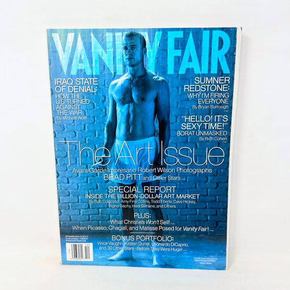 Vanity Fair Magazine Brad Pitt cover The Art Issue December 2006