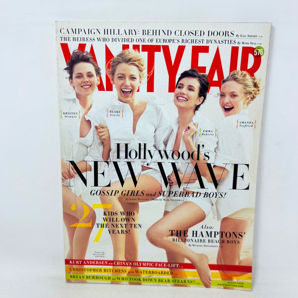 Vanity Fair Magazine AUG 2008,Kristen Stawart,Blake Lively,Emma Roberts