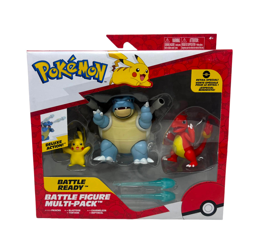 Pokemon Battle Figure Multi-Pack Pikachu Blastoise Chameleon Figures