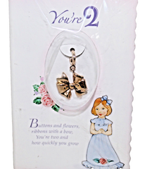 Mirror Birthday Charm You’re 2 Growing Up Girls Enesco Brand New