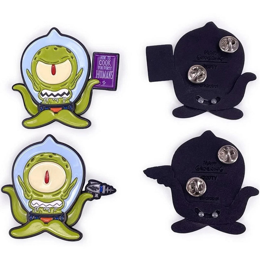 The Simpsons Treehouse of Horror 2.5IN Kang & Kodos Enamel Pin 2-Pack